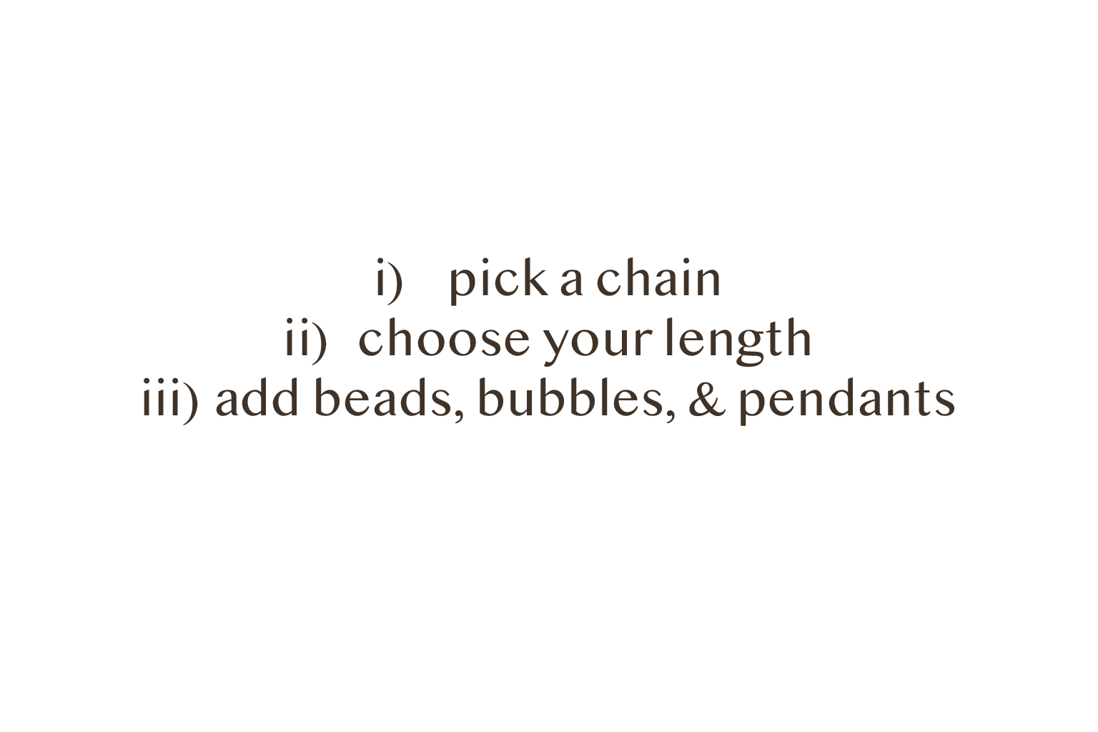 Choose a chain to start building